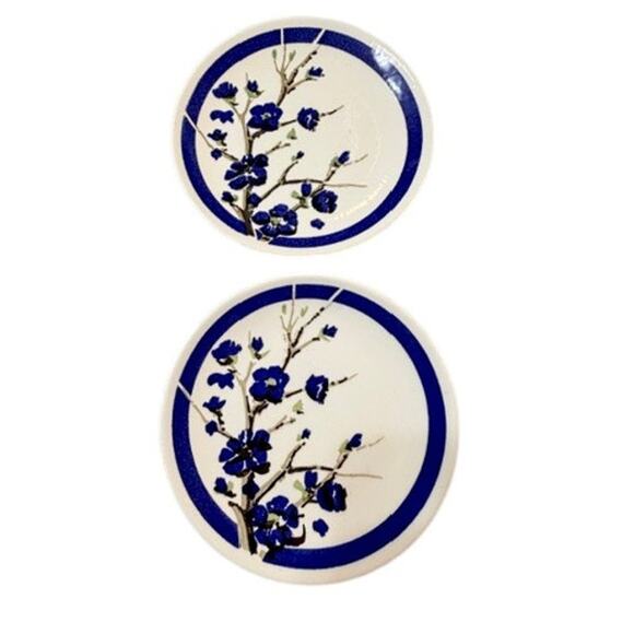 Royal China Americana Plum Blossom Plates Set of 2 | 6.25” Vintage - Picture 2 of 4